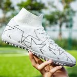 Sport si Outdoor - Echipament Sportiv - Incaltaminte sport - Pantofi sport - Ghete de fotbal MBrands cu glezniera 7.4 pentru teren sintetic culoare alb 38 - Infinity.ro