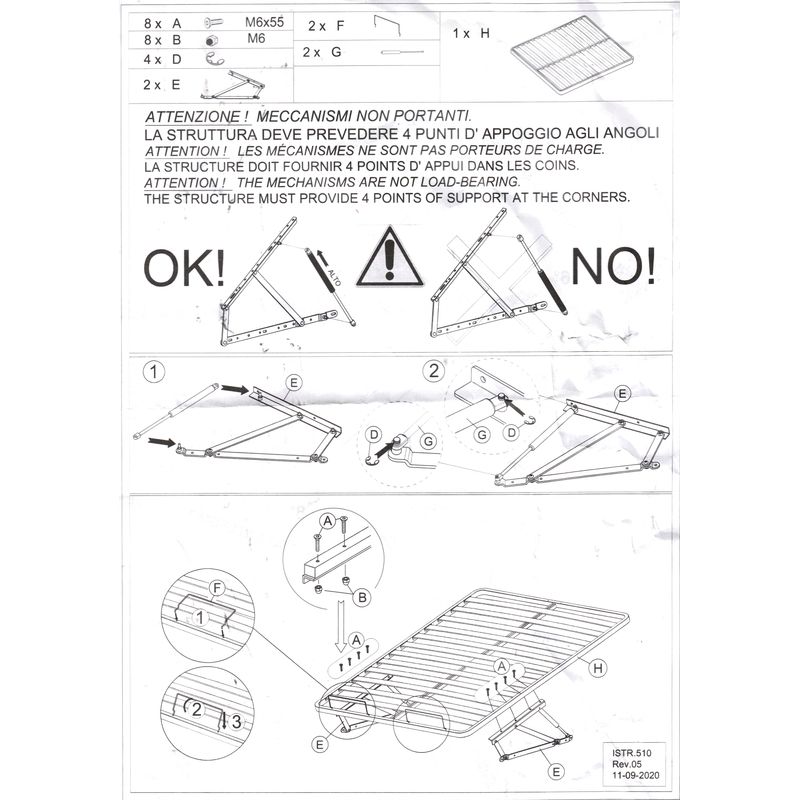Casa si Gradina - Mobilier - Saltele si somiere - Somiere - Somiera pat Eco cu sistem rabatare, cadru metal, 13 lamele, 80 x 200 - Infinity.ro