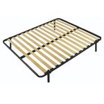 Casa si Gradina - Mobilier - Saltele si somiere - Somiere - Somiera pat Milano 180x200, 13 lamele lemn, cadru metal, cu picioare 25 cm - Infinity.ro