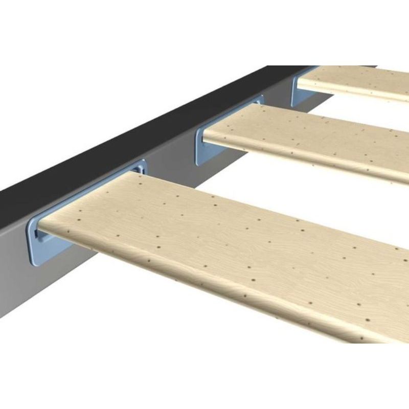 Casa si Gradina - Mobilier - Saltele si somiere - Somiere - Somiera pat Sanremo, 12 lamele, cadru metal, fara picioare, 140 x 200 - Infinity.ro