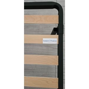 Somiera pat Milano 160x200 cu picioare, 13 lamele lemn, cadru metal