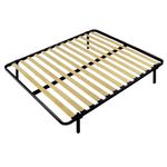 Casa si Gradina - Mobilier - Saltele si somiere - Somiere - Somiera pat Milano 140x200, cu picioare 30 cm, 13 lamele lemn, cadru metal - Infinity.ro