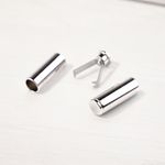 Casa si Gradina - Decoratiuni - DIY - Articole mercerie - Set 2 capete metalice cu sigurante pentru snur Crisalida, 6 mm, Argintiu - Infinity.ro