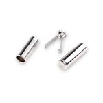 Casa si Gradina - Decoratiuni - DIY - Articole mercerie - Set 2 capete metalice cu sigurante pentru snur Crisalida, 6 mm, Argintiu - Infinity.ro