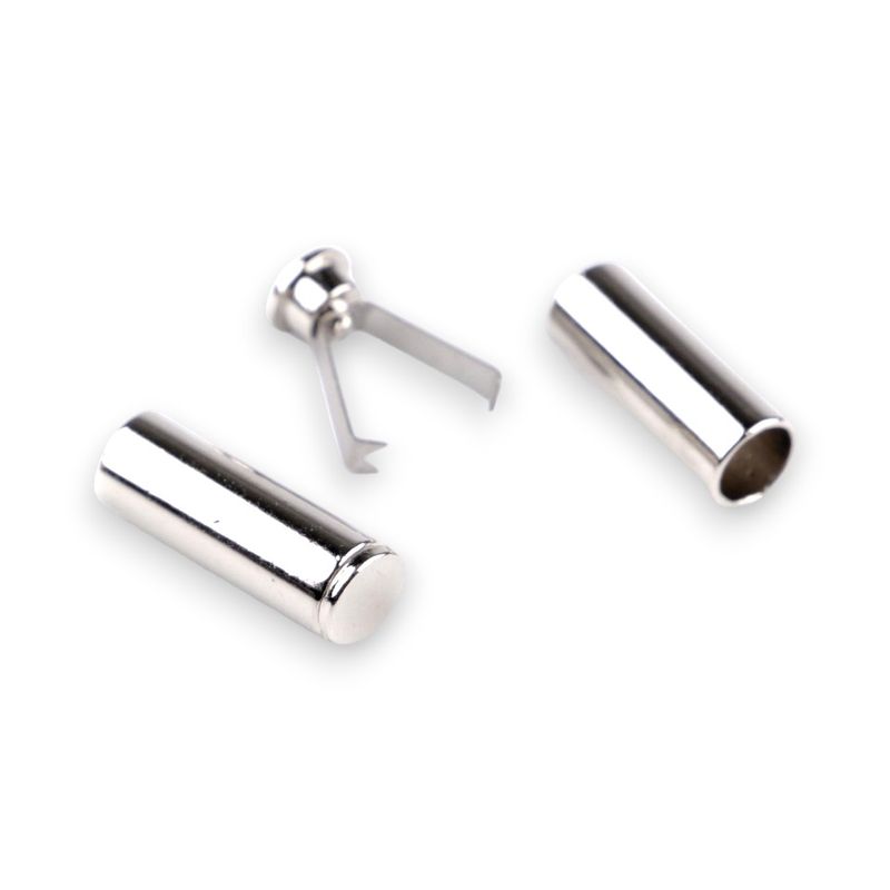 Casa si Gradina - Decoratiuni - DIY - Articole mercerie - Set 2 capete metalice cu sigurante pentru snur Crisalida, 6 mm, Argintiu - Infinity.ro