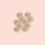 Casa si Gradina - Decoratiuni - DIY - Articole mercerie - Set 10 nasturi din plastic cu 4 gauri Crisalida, diametru 17.5 mm, Crem - Infinity.ro