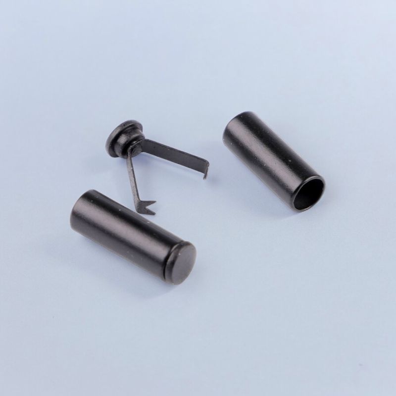 Casa si Gradina - Decoratiuni - DIY - Articole mercerie - Set 2 capete metalice cu sigurante pentru snur Crisalida, 6 mm, Negru - Infinity.ro