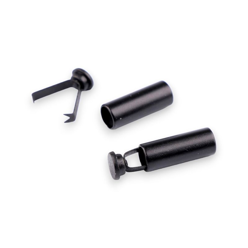 Casa si Gradina - Decoratiuni - DIY - Articole mercerie - Set 2 capete metalice cu sigurante pentru snur Crisalida, 6 mm, Negru - Infinity.ro