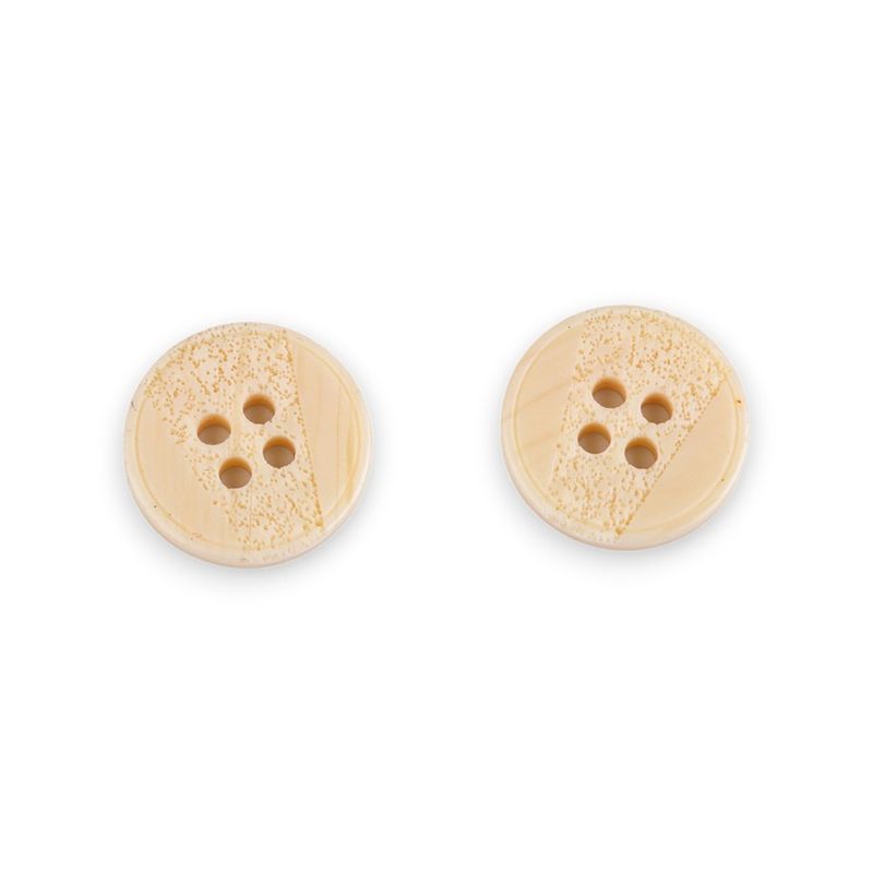 Casa si Gradina - Decoratiuni - DIY - Articole mercerie - Set 10 nasturi din plastic cu 4 gauri Crisalida, diametru 17.5 mm, Crem - Infinity.ro