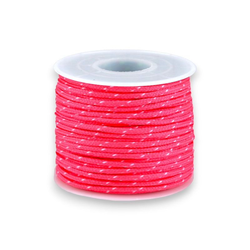 Casa si Gradina - Decoratiuni - DIY - Articole mercerie - Snur paracord Crisalida, diametru 2.5 mm, lungime 25 m, Roz neon - Infinity.ro