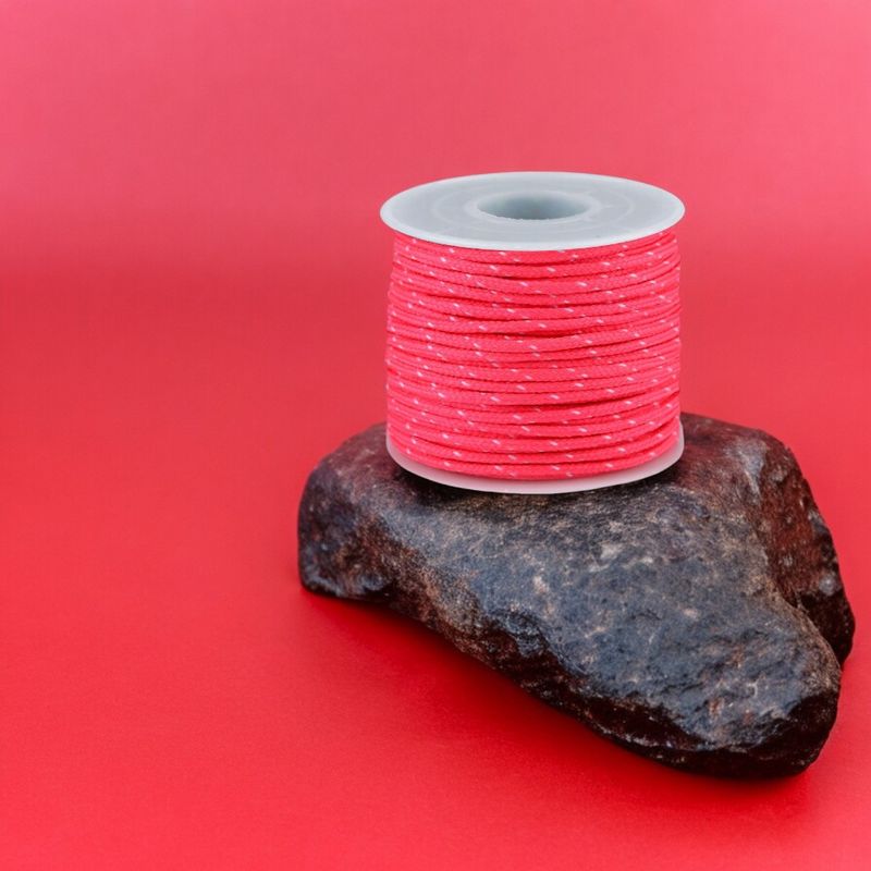 Casa si Gradina - Decoratiuni - DIY - Articole mercerie - Snur paracord Crisalida, diametru 2.5 mm, lungime 25 m, Roz neon - Infinity.ro