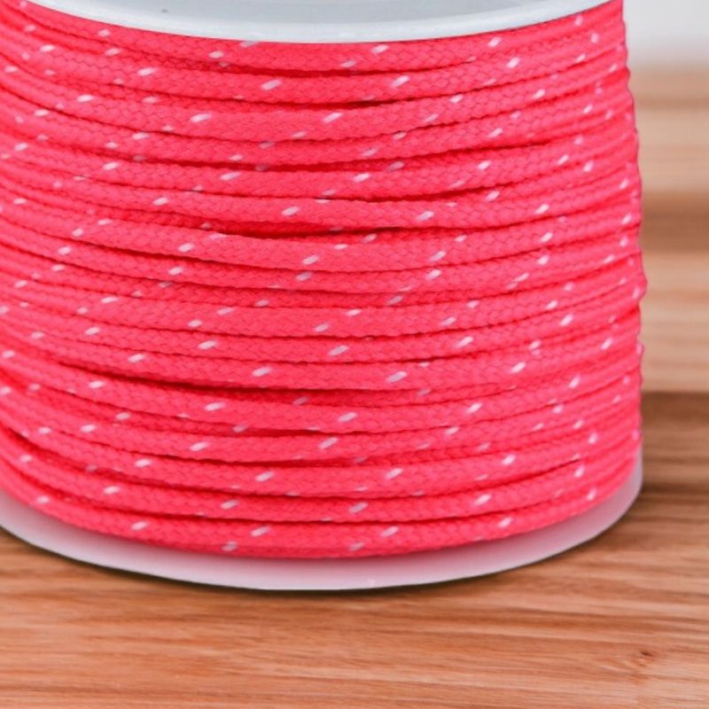 Casa si Gradina - Decoratiuni - DIY - Articole mercerie - Snur paracord Crisalida, diametru 2.5 mm, lungime 25 m, Roz neon - Infinity.ro