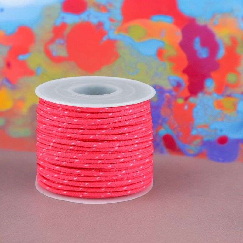 Casa si Gradina - Decoratiuni - DIY - Articole mercerie - Snur paracord Crisalida, diametru 2.5 mm, lungime 25 m, Roz neon - Infinity.ro