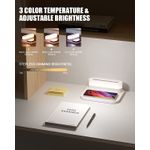 Casa si Gradina - Corpuri si surse de iluminat - Veioze si lampi - Veioze - Lampa led cu incarcare wireless, statie de incarcare compatibila cu iPhone/Samsung/Huawei/Airpods, lampa de veghe, Alb - Infinity.ro