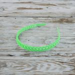 Fashion, accesorii si bijuterii - Femei - Accesorii femei - Accesorii pentru par femei - Bentita decorabila din plastic pentru par Crisalida, latime 1.3 cm, Verde - Infinity.ro