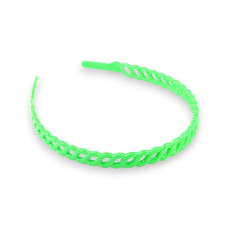 Fashion, accesorii si bijuterii - Femei - Accesorii femei - Accesorii pentru par femei - Bentita decorabila din plastic pentru par Crisalida, latime 1.3 cm, Verde - Infinity.ro