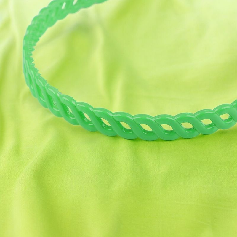 Fashion, accesorii si bijuterii - Femei - Accesorii femei - Accesorii pentru par femei - Bentita decorabila din plastic pentru par Crisalida, latime 1.3 cm, Verde - Infinity.ro