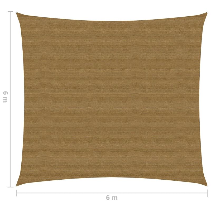 Casa si Gradina - Gradina si terasa - Umbrele si pavilioane - Umbrele - Panza parasolar, gri taupe, 6x6 m, HDPE, 160 g/m² - Infinity.ro