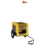 Petshop - Accesorii petshop - Culcusuri si custi - Genti si articole transport - Remorca bicicleta animale companie galben/negru oxford/fier, mărime 54.5x120x53 cm - Infinity.ro