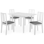Casa si Gradina - Mobilier - Seturi de mobilier - Seturi bucatarie - Set mobilier de bucatarie, 5 piese, alb, MDF - Infinity.ro