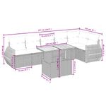 Casa si Gradina - Gradina si terasa - Mobilier exterior - Seturi mobila gradina - Set canapele de gradina, 7 piese, cu perne, gri, poliratan - Infinity.ro