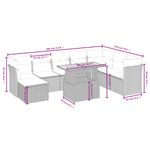 Casa si Gradina - Gradina si terasa - Mobilier exterior - Seturi mobila gradina - Set canapele de gradina, 9 piese, cu perne, gri, poliratan - Infinity.ro