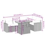 Casa si Gradina - Gradina si terasa - Mobilier exterior - Seturi mobila gradina - Set mobilier gradina cu perne, 6 piese, gri, poliratan - Infinity.ro