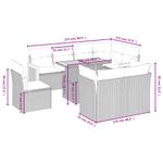 Casa si Gradina - Gradina si terasa - Mobilier exterior - Seturi mobila gradina - Set canapele de gradina, 9 piese, cu perne, gri, poliratan - Infinity.ro
