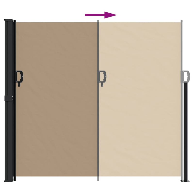 Casa si Gradina - Gradina si terasa - Umbrele si pavilioane - Umbrele - Copertina laterala retractabila, gri taupe, 180x300 cm - Infinity.ro