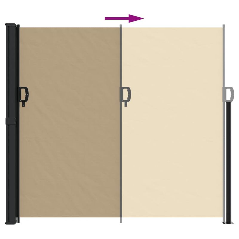 Casa si Gradina - Gradina si terasa - Umbrele si pavilioane - Umbrele - Copertina laterala retractabila, bej, 180x500 cm - Infinity.ro