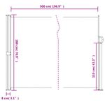 Casa si Gradina - Gradina si terasa - Umbrele si pavilioane - Umbrele - Copertina laterala retractabila, bej, 180x500 cm - Infinity.ro