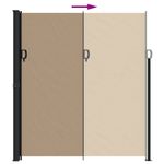 Casa si Gradina - Gradina si terasa - Umbrele si pavilioane - Umbrele - Copertina laterala retractabila, gri taupe, 220x600 cm - Infinity.ro