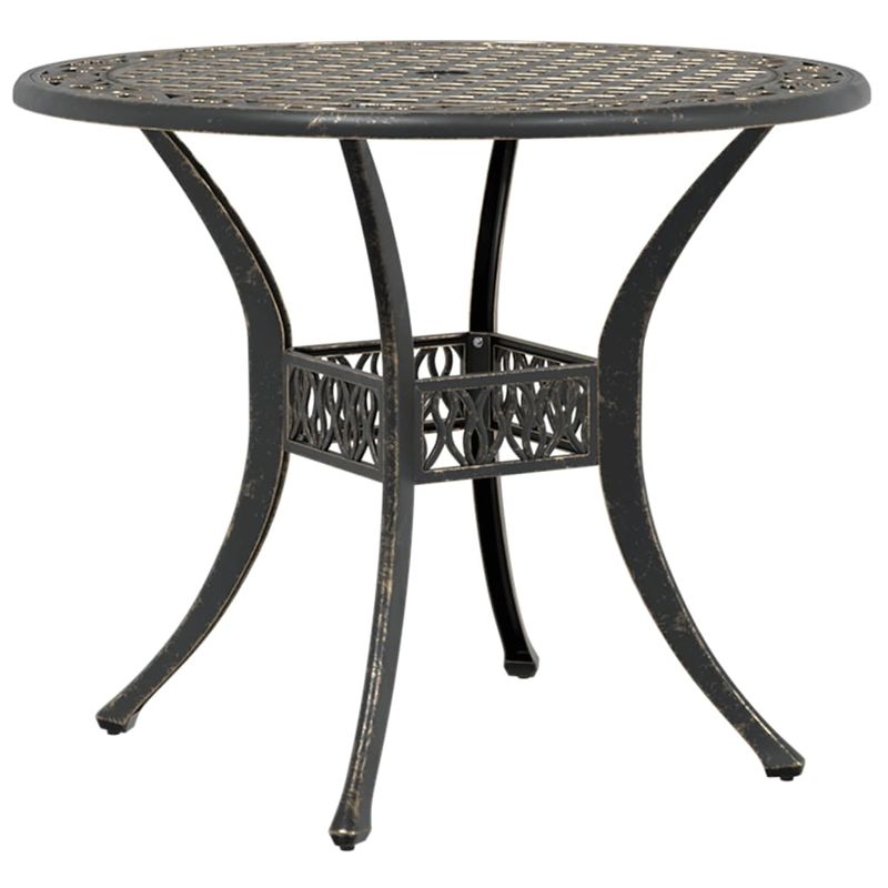 Casa si Gradina - Gradina si terasa - Mobilier exterior - Seturi mobila gradina - Set mobilier bistro, 3 piese, bronz, aluminiu turnat - Infinity.ro