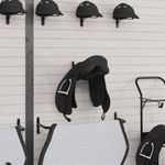 Sport si Outdoor - Accesorii si echipamente sportive - Echitatie - Suport pentru sa pliabil, montat pe perete, negru, fier - Infinity.ro