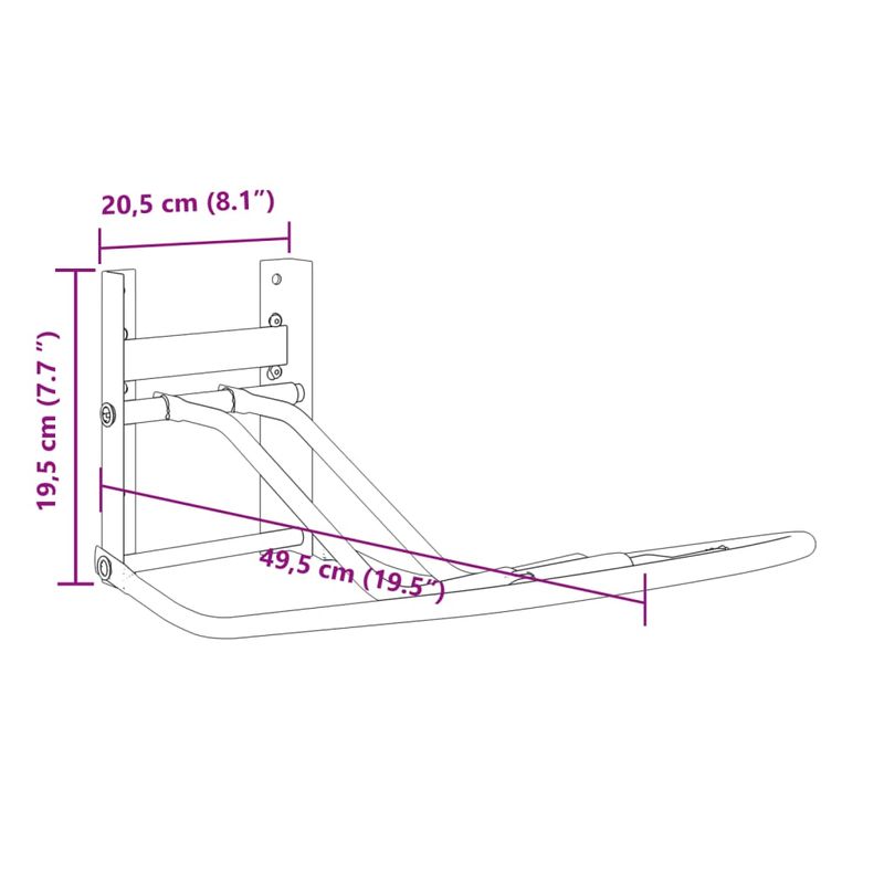 Sport si Outdoor - Accesorii si echipamente sportive - Echitatie - Suport pentru sa pliabil, montat pe perete, negru, fier - Infinity.ro