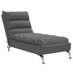 Casa si Gradina - Mobilier - Scaune si fotolii - Fotolii - Sezlong de masaj cu perne, gri inchis, material textil - Infinity.ro