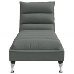 Casa si Gradina - Mobilier - Scaune si fotolii - Fotolii - Sezlong de masaj cu perne, gri inchis, material textil - Infinity.ro