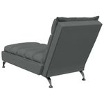 Casa si Gradina - Mobilier - Scaune si fotolii - Fotolii - Sezlong de masaj cu perne, gri inchis, material textil - Infinity.ro