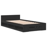 Casa si Gradina - Mobilier - Paturi si accesorii - Paturi - Cadru de pat cu sertar, negru, 100x200 cm, lemn prelucrat - Infinity.ro
