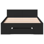 Casa si Gradina - Mobilier - Paturi si accesorii - Paturi - Cadru de pat cu sertar, negru, 100x200 cm, lemn prelucrat - Infinity.ro
