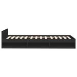 Casa si Gradina - Mobilier - Paturi si accesorii - Paturi - Cadru de pat cu sertar, negru, 100x200 cm, lemn prelucrat - Infinity.ro