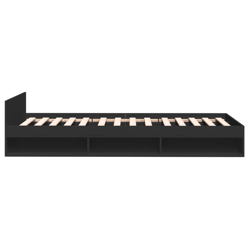 Casa si Gradina - Mobilier - Paturi si accesorii - Paturi - Cadru de pat cu sertar, negru, 100x200 cm, lemn prelucrat - Infinity.ro
