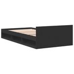 Casa si Gradina - Mobilier - Paturi si accesorii - Paturi - Cadru de pat cu sertar, negru, 100x200 cm, lemn prelucrat - Infinity.ro