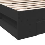 Casa si Gradina - Mobilier - Paturi si accesorii - Paturi - Cadru de pat cu sertar, negru, 100x200 cm, lemn prelucrat - Infinity.ro