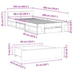 Casa si Gradina - Mobilier - Paturi si accesorii - Paturi - Cadru de pat cu sertar, negru, 100x200 cm, lemn prelucrat - Infinity.ro