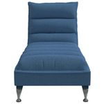 Casa si Gradina - Mobilier - Scaune si fotolii - Fotolii - Sezlong cu perne, albastru, material textil - Infinity.ro