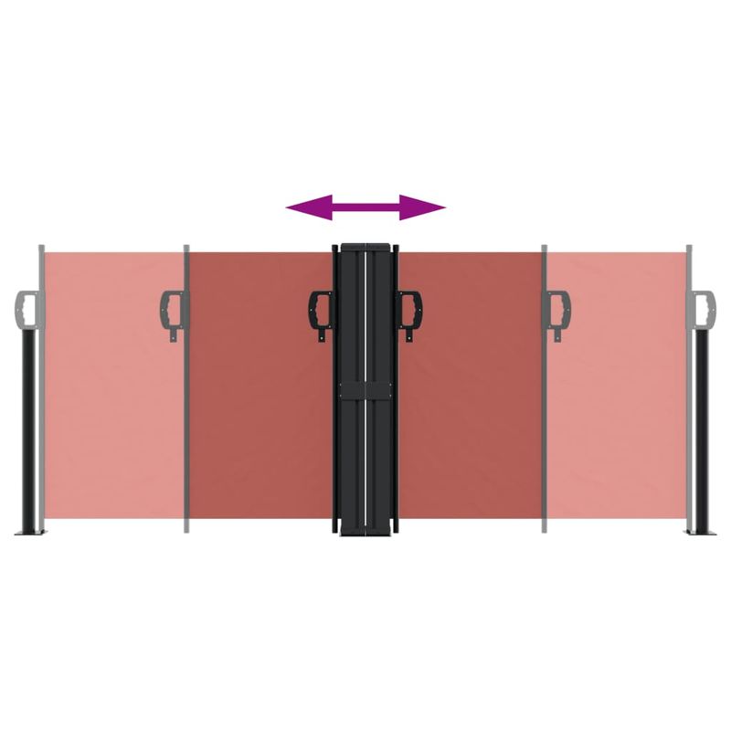 Casa si Gradina - Gradina si terasa - Umbrele si pavilioane - Umbrele - Copertina laterala retractabila, caramiziu, 100 x 1000 cm - Infinity.ro