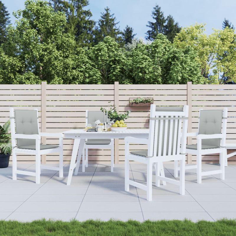 Casa si Gradina - Textile si covoare - Perne si pilote - Perne decorative - Perne scaun cu spatar scund 4 buc. melanj gri 100x50x4cm textil, gri deschis melange - Infinity.ro