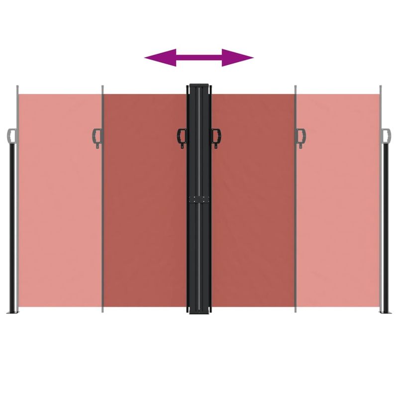 Casa si Gradina - Gradina si terasa - Umbrele si pavilioane - Umbrele - Copertina laterala retractabila, caramiziu, 200x1000 cm - Infinity.ro