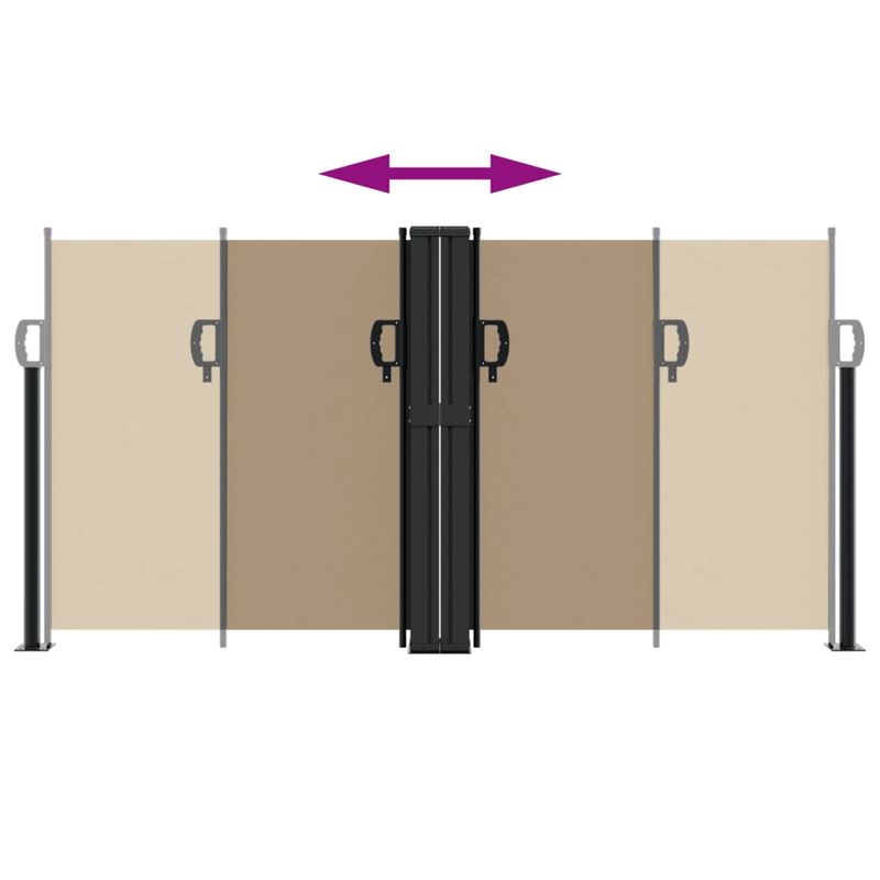 Casa si Gradina - Gradina si terasa - Umbrele si pavilioane - Umbrele - Copertina laterala retractabila, gri taupe, 120 x 1000 cm - Infinity.ro